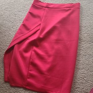 Pink pencil skirt